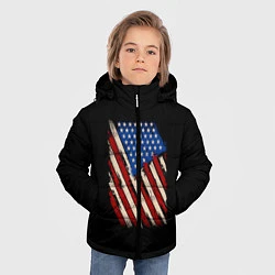 Куртка зимняя для мальчика Флаг, цвет: 3D-черный — фото 2
