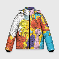 Зимняя куртка для мальчика Время Приключений, раскраска