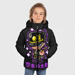 Куртка зимняя для мальчика Приключения ДжоДжо, цвет: 3D-черный — фото 2