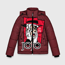 Куртка зимняя для мальчика Приключения ДжоДжо, цвет: 3D-красный