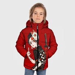 Куртка зимняя для мальчика Demon Slayer, цвет: 3D-черный — фото 2