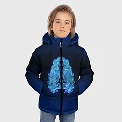 Куртка зимняя для мальчика Знаки Зодиака Дева, цвет: 3D-черный — фото 2