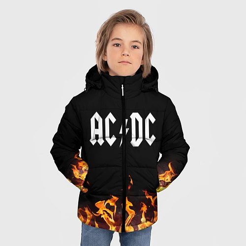 Зимняя куртка для мальчика AC DC / 3D-Светло-серый – фото 3