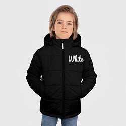 Куртка зимняя для мальчика Белыйwhite, цвет: 3D-черный — фото 2