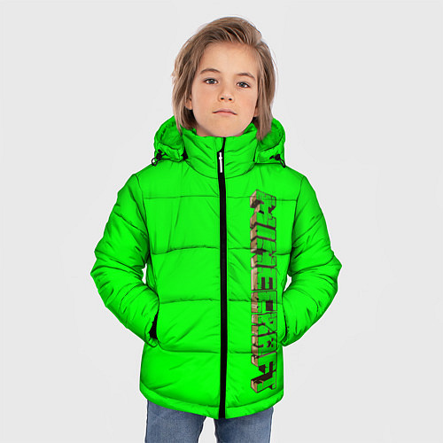 Зимняя куртка для мальчика Minecraft / 3D-Светло-серый – фото 3
