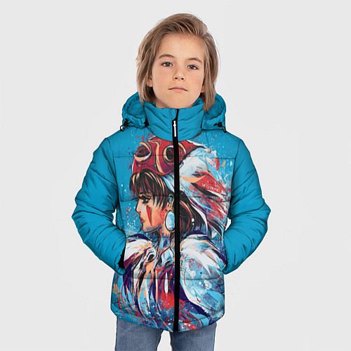 Зимняя куртка для мальчика Принцесса Мононоке / 3D-Красный – фото 3