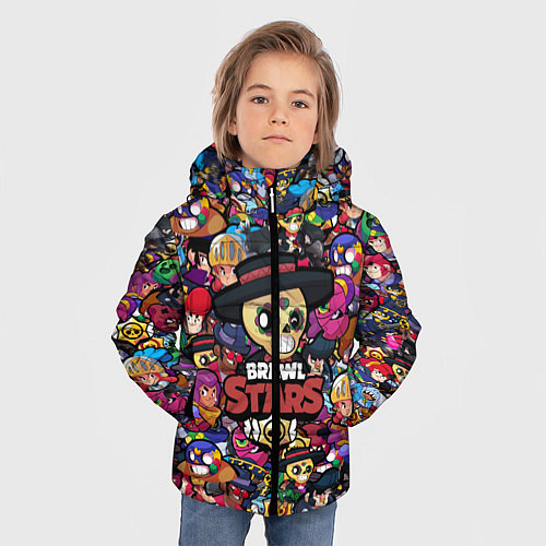 Зимняя куртка для мальчика BRAWL STARS POKO / 3D-Красный – фото 3