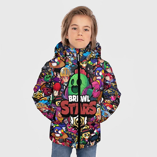 Зимняя куртка для мальчика BRAWL STARS SPIKE / 3D-Красный – фото 3