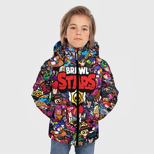 Зимняя куртка для мальчика ПЕРСОНАЖИ BRAWL STARS / 3D-Красный – фото 3
