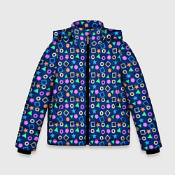 Куртка зимняя для мальчика Весёлые фигурки, цвет: 3D-черный