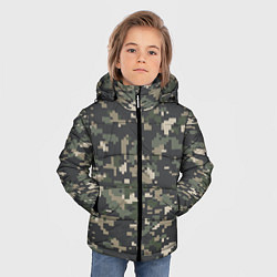 Куртка зимняя для мальчика Пиксельный камуфляж, цвет: 3D-черный — фото 2