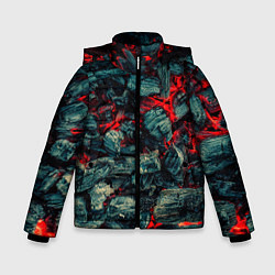 Куртка зимняя для мальчика Уголь, цвет: 3D-красный