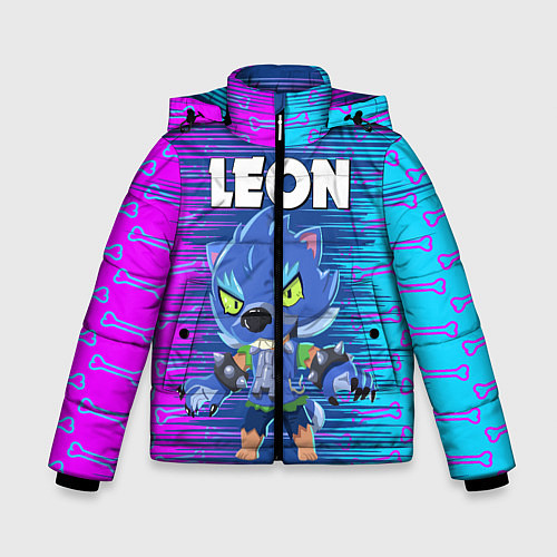 Зимняя куртка для мальчика BRAWL STARS LEON ОБОРОТЕНЬ / 3D-Черный – фото 1