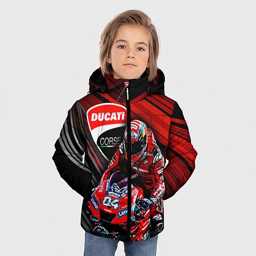 Зимняя куртка для мальчика Andrea Dovizioso / 3D-Красный – фото 3