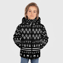 Куртка зимняя для мальчика ВЕДЬМАК НОВОГОДНИЙ, цвет: 3D-черный — фото 2
