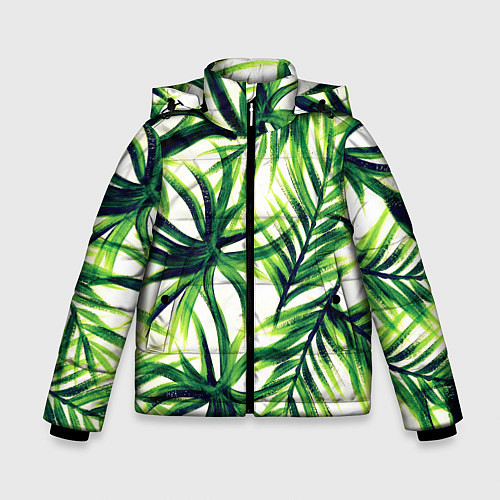 Зимняя куртка для мальчика Тропики / 3D-Черный – фото 1
