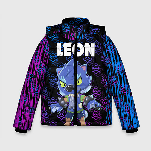 Зимняя куртка для мальчика BRAWL STARS LEON ОБОРОТЕНЬ / 3D-Черный – фото 1