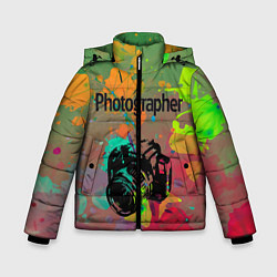 Куртка зимняя для мальчика Фотограф, цвет: 3D-светло-серый