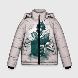Куртка зимняя для мальчика Player number 2, цвет: 3D-светло-серый