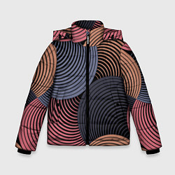 Куртка зимняя для мальчика Абстрактный узор, цвет: 3D-светло-серый