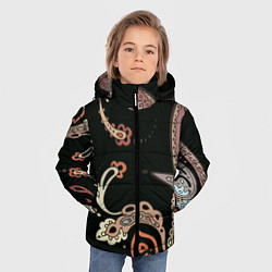 Куртка зимняя для мальчика Расписной узор, цвет: 3D-светло-серый — фото 2