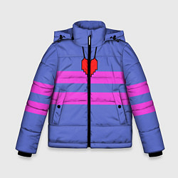 Куртка зимняя для мальчика UNDERTALE FRISK ФРИСК, цвет: 3D-светло-серый