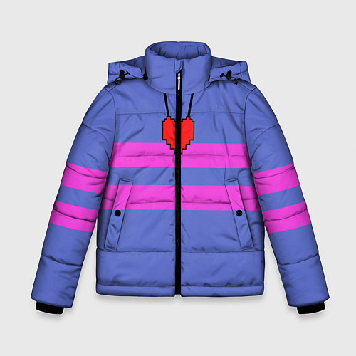 Зимняя куртка для мальчика UNDERTALE FRISK ФРИСК / 3D-Красный – фото 1