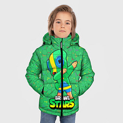 Куртка зимняя для мальчика Brawl Stars Leon, Dab, цвет: 3D-черный — фото 2
