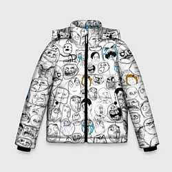 Куртка зимняя для мальчика МЕМЫ, цвет: 3D-черный