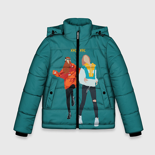 Зимняя куртка для мальчика Кис-кис / 3D-Черный – фото 1