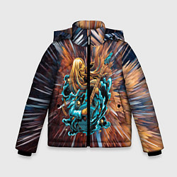 Куртка зимняя для мальчика ROCK GIRL, цвет: 3D-светло-серый