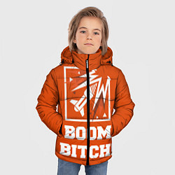 Куртка зимняя для мальчика Boom Bitch!, цвет: 3D-красный — фото 2