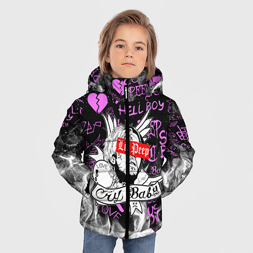 Зимняя куртка для мальчика LIL PEEP / 3D-Красный – фото 3
