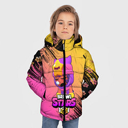Куртка зимняя для мальчика Бравл старс Сэнди, цвет: 3D-черный — фото 2