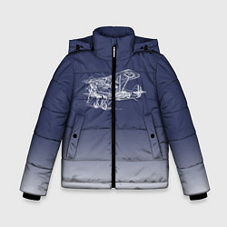 Куртка зимняя для мальчика Биплан, цвет: 3D-черный