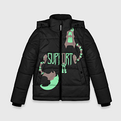 Куртка зимняя для мальчика Support, цвет: 3D-черный