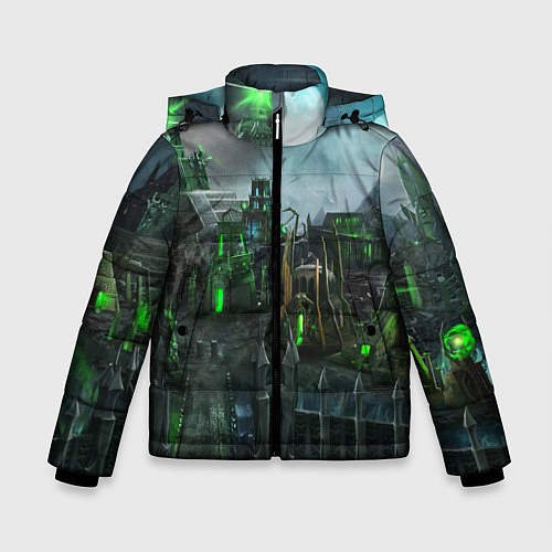 Зимняя куртка для мальчика Герои Нежить / 3D-Черный – фото 1