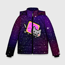 Куртка зимняя для мальчика Nyan Cat, цвет: 3D-светло-серый