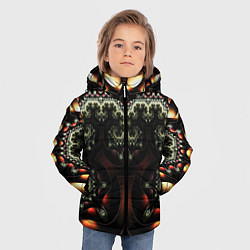 Куртка зимняя для мальчика ФРАКТАЛЬНЫЙ ОПТИЧЕСКИЙ УЗОР, цвет: 3D-черный — фото 2