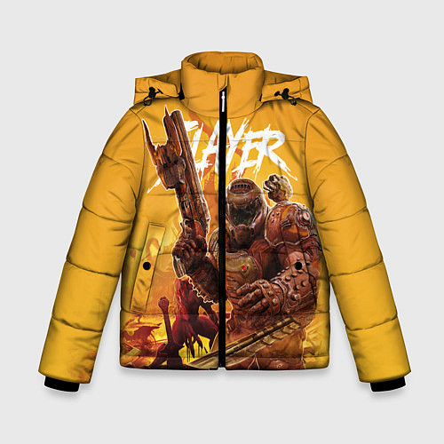 Зимняя куртка для мальчика Doom Slayer / 3D-Черный – фото 1