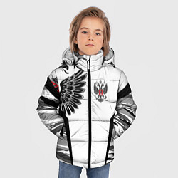 Куртка зимняя для мальчика Камуфляж Россия, цвет: 3D-светло-серый — фото 2