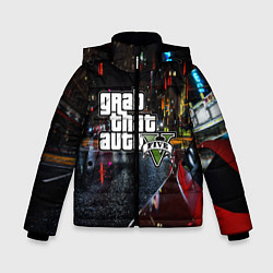 Куртка зимняя для мальчика Grand Theft Auto V, цвет: 3D-черный