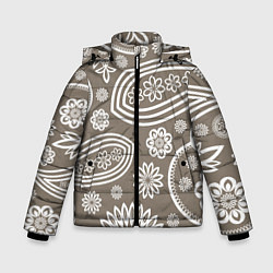 Зимняя куртка для мальчика Цветочная роспись