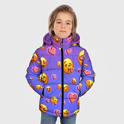 Куртка зимняя для мальчика Очень много эмодзи, цвет: 3D-светло-серый — фото 2