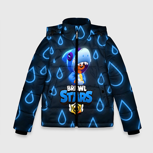 Зимняя куртка для мальчика Brawl Stars Leon Shark / 3D-Черный – фото 1