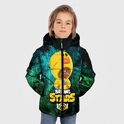 Куртка зимняя для мальчика Brawl Stars Leon Selly, цвет: 3D-светло-серый — фото 2