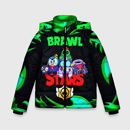 Зимняя куртка для мальчика BRAWL STARS Пламя / 3D-Черный – фото 1