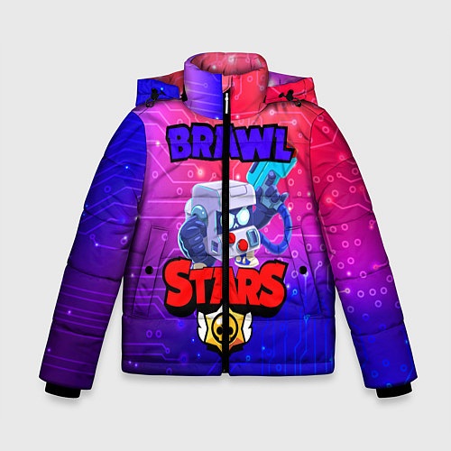 Зимняя куртка для мальчика Brawl Stars 8 BIT / 3D-Черный – фото 1