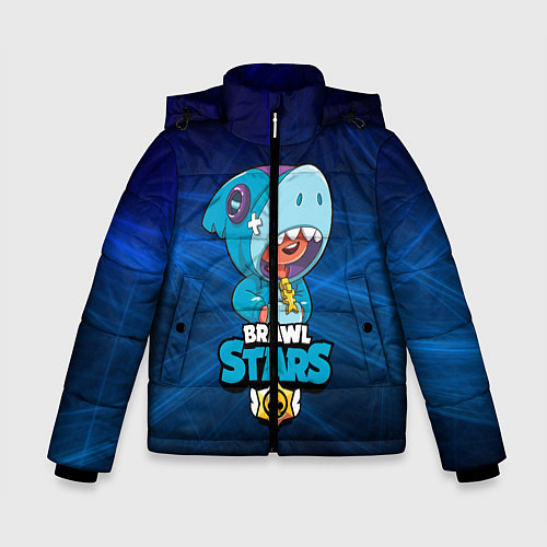 Зимняя куртка для мальчика Brawl stars leon shark / 3D-Черный – фото 1