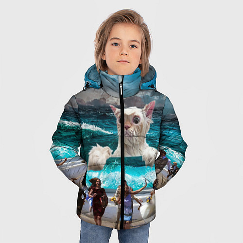 Зимняя куртка для мальчика Морской Кошак / 3D-Красный – фото 3